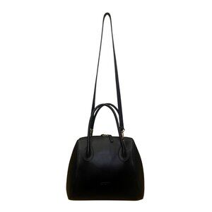 Museo Nacional Del Prado Women’s Black Leather Tote  Bag With Dual Handles
